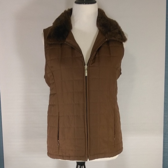 Jane Ashley Jackets & Blazers - Jane Ashley Casual Lifestyle petite PXL brown vest